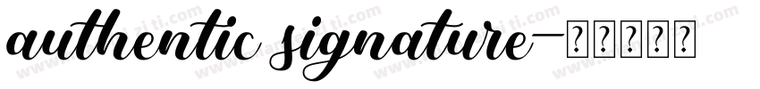 authentic signature字体转换